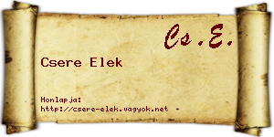 Csere Elek névjegykártya